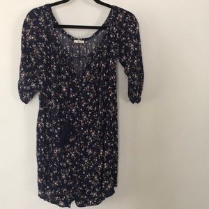 Soprano blue floral romper size M/L loose fit